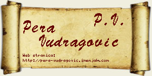 Pera Vudragović vizit kartica